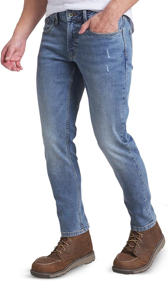 Weatherproof Vintage Mens Jeans Slim Fit - Super-Soft Stretch Denim Pants  Men's Straight Leg Jean with All-Way Stretch