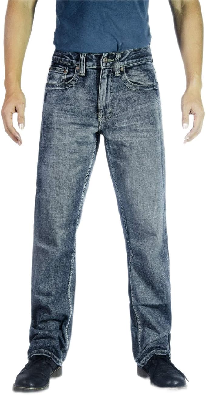 Flypaper Men’s Fashion Bootcut Blue Jeans Regular Fit Mens Work Pants