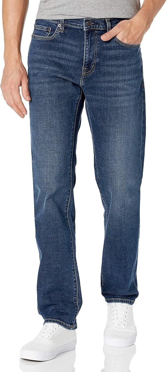 Essentials Mens Straight-Fit Stretch Jean