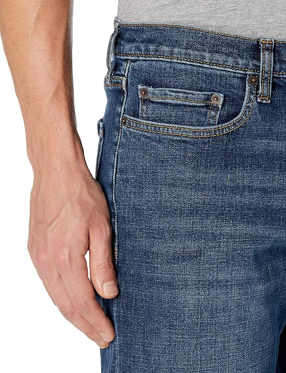 Essentials Mens Straight-Fit Stretch Jean